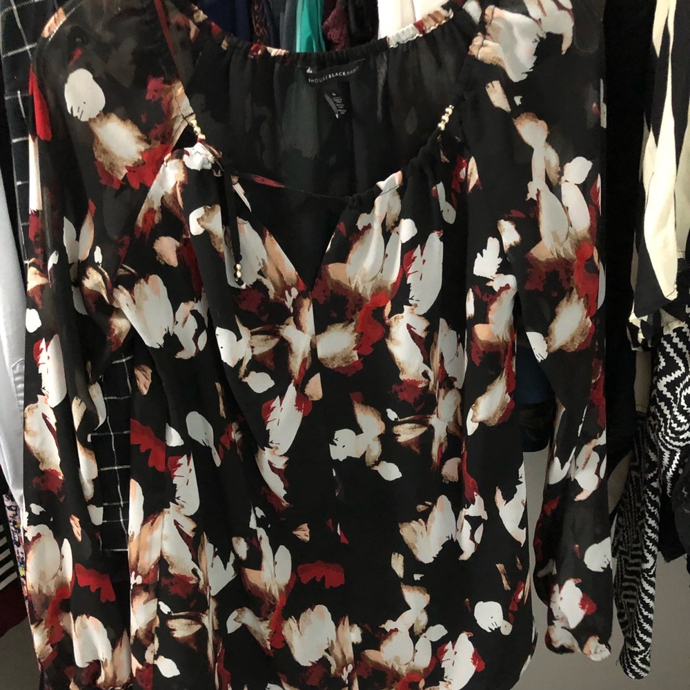 WHBM Floral dress shirt